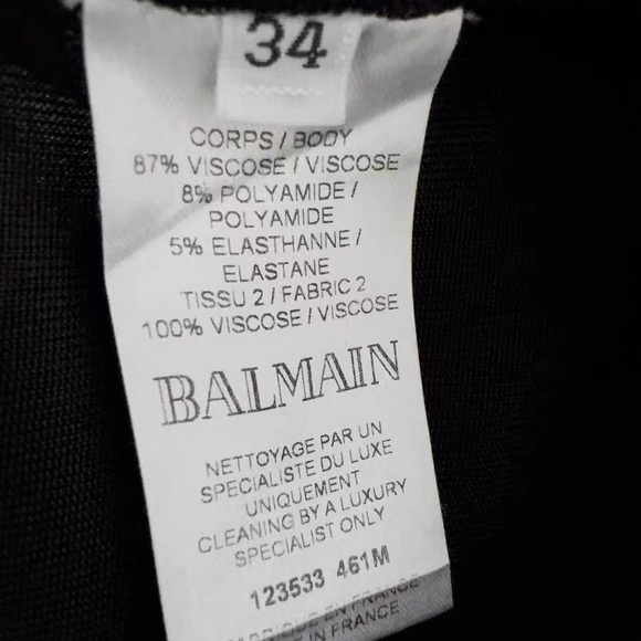 Authentic Balmain Black Long Sleeve Dress with Gold Buttons - Picture 6 of 8